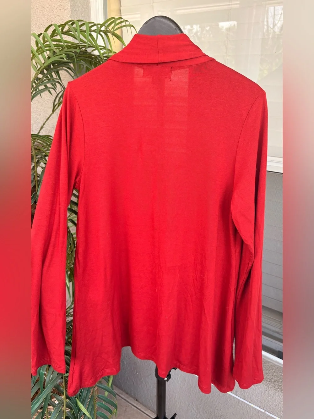 GG Collection Open-Front Red Cardigan - Picture 4 of 7
